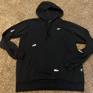 adidas Black Hoodie with Shoe Accents